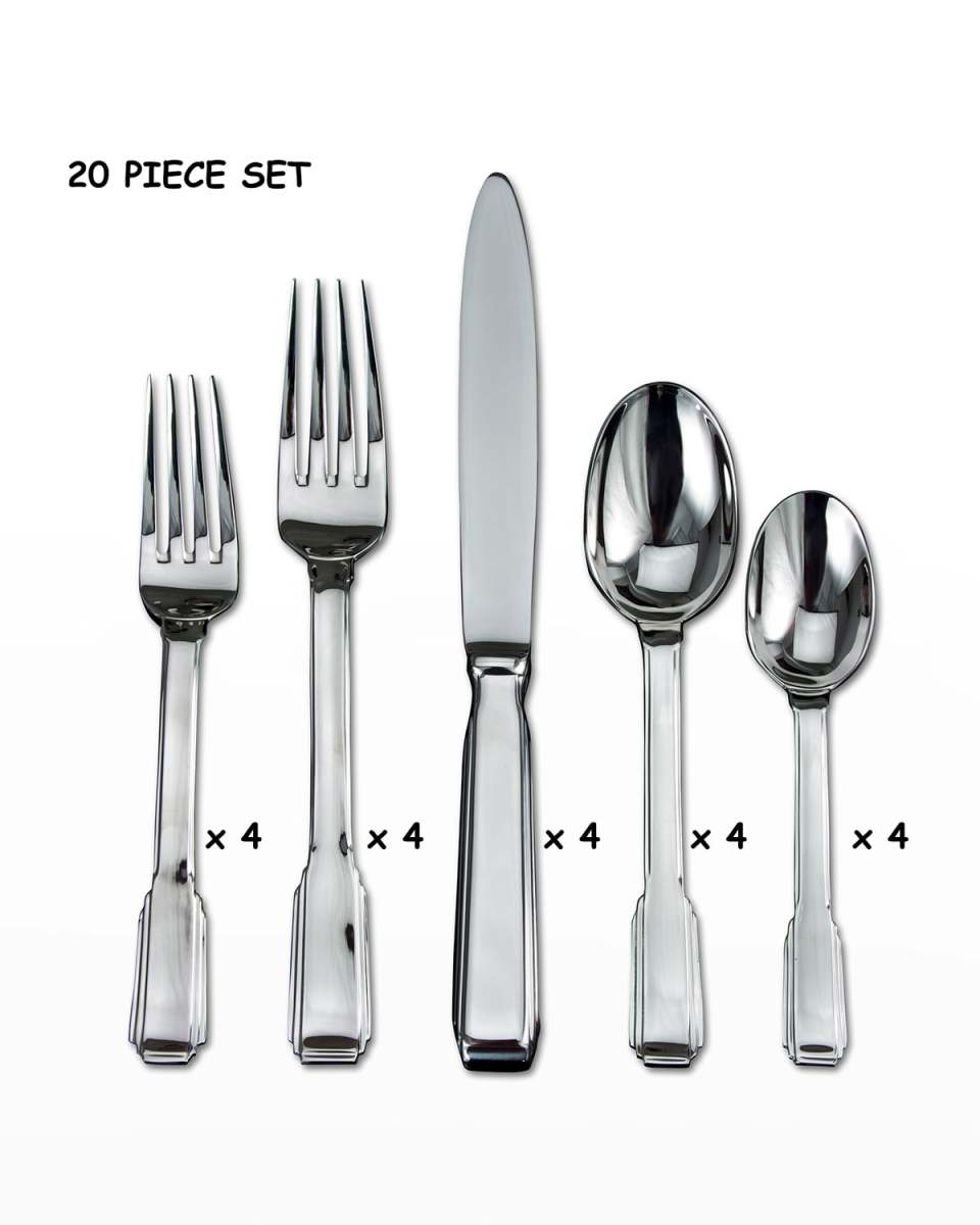 20-Piece Art Deco Flatware Set